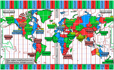 africa time zone map