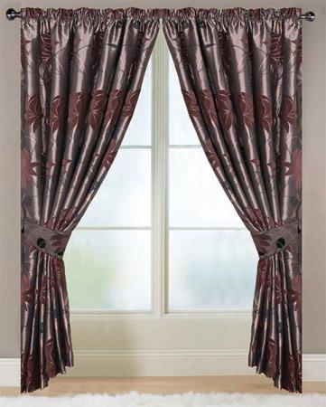 A pair of ghastly,awful,hideous brown and silver curtains