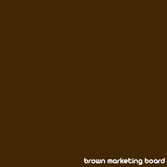 A brown colour swatch poster by the Brown Marketing Board