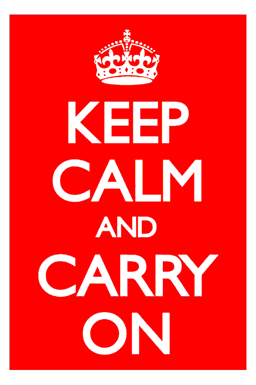 The Keep Calm And Carry On World War 2 (WWII) (Two) (second world war) British propaganda poster in red