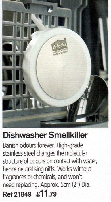 The dishwasher Smellkiller from the Lakeland 2010 summer catalogue