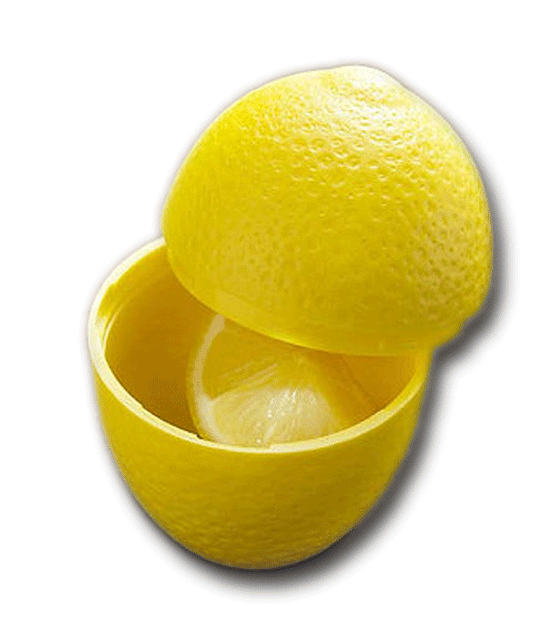 A yellow lemon preserver from the Lakeland catalogue